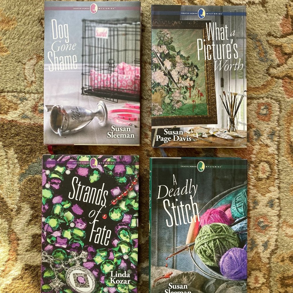 EUC Creative Woman Mysteries LOT 4 Hard Cover Books Annie's Series
